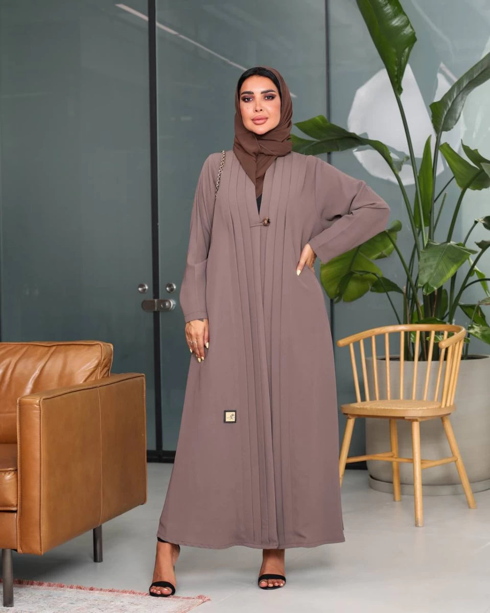 عباية بليزر كريب قهوة IB207 قهوة