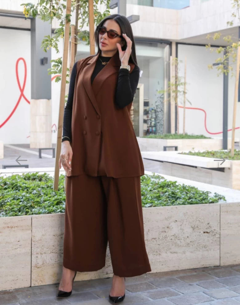 طقم بليزر وبنطلون من الكريب C:IB1080