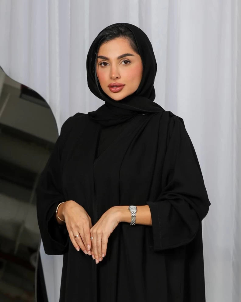 عبايه خام انترنت اسود IB149 Black