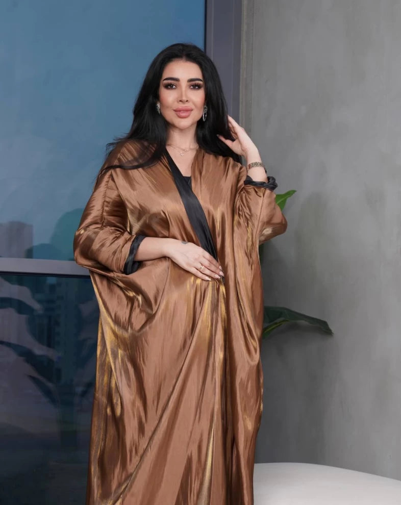 Abaya Crepe Silk Double Face IB155 (Free size)