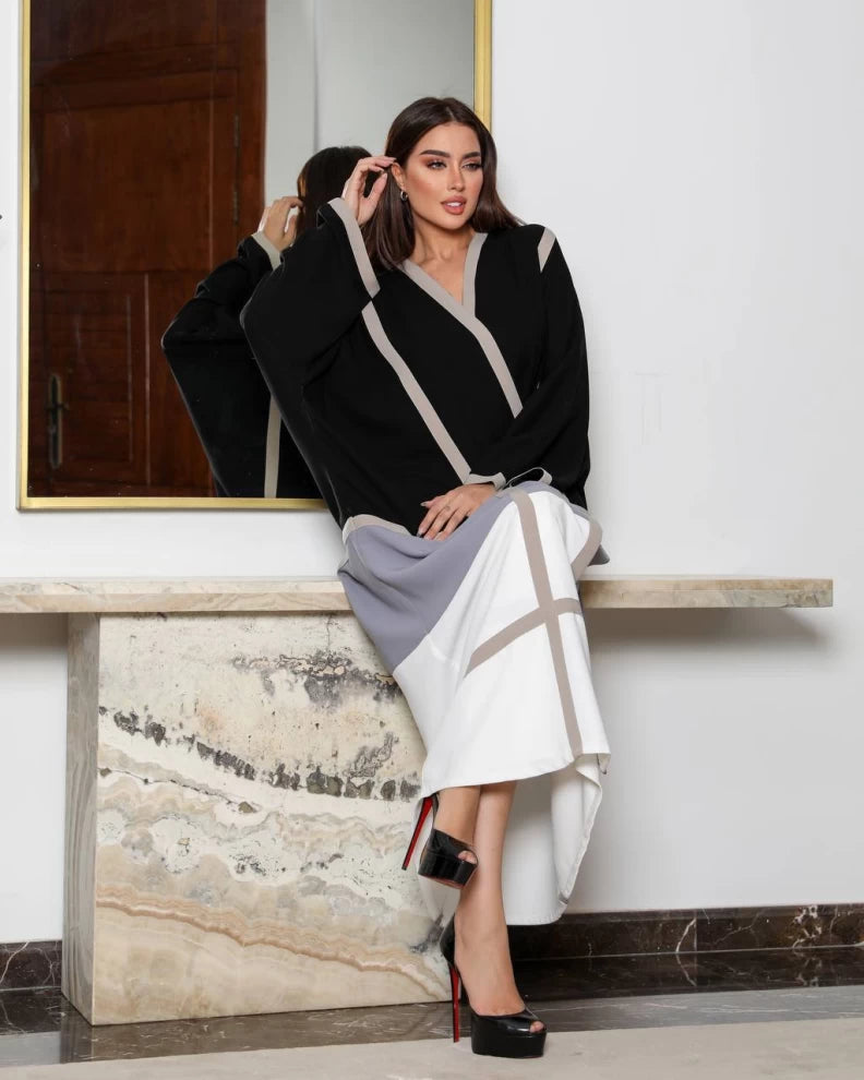 Abaya Crepe Free Size IB189 (Free size