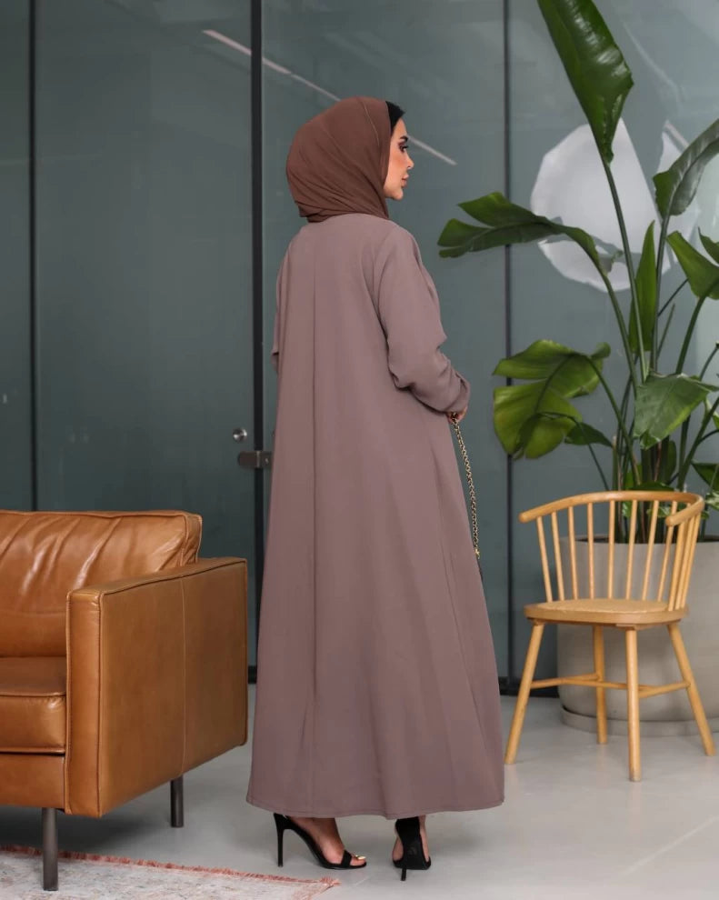 عباية بليزر كريب قهوة IB207 قهوة