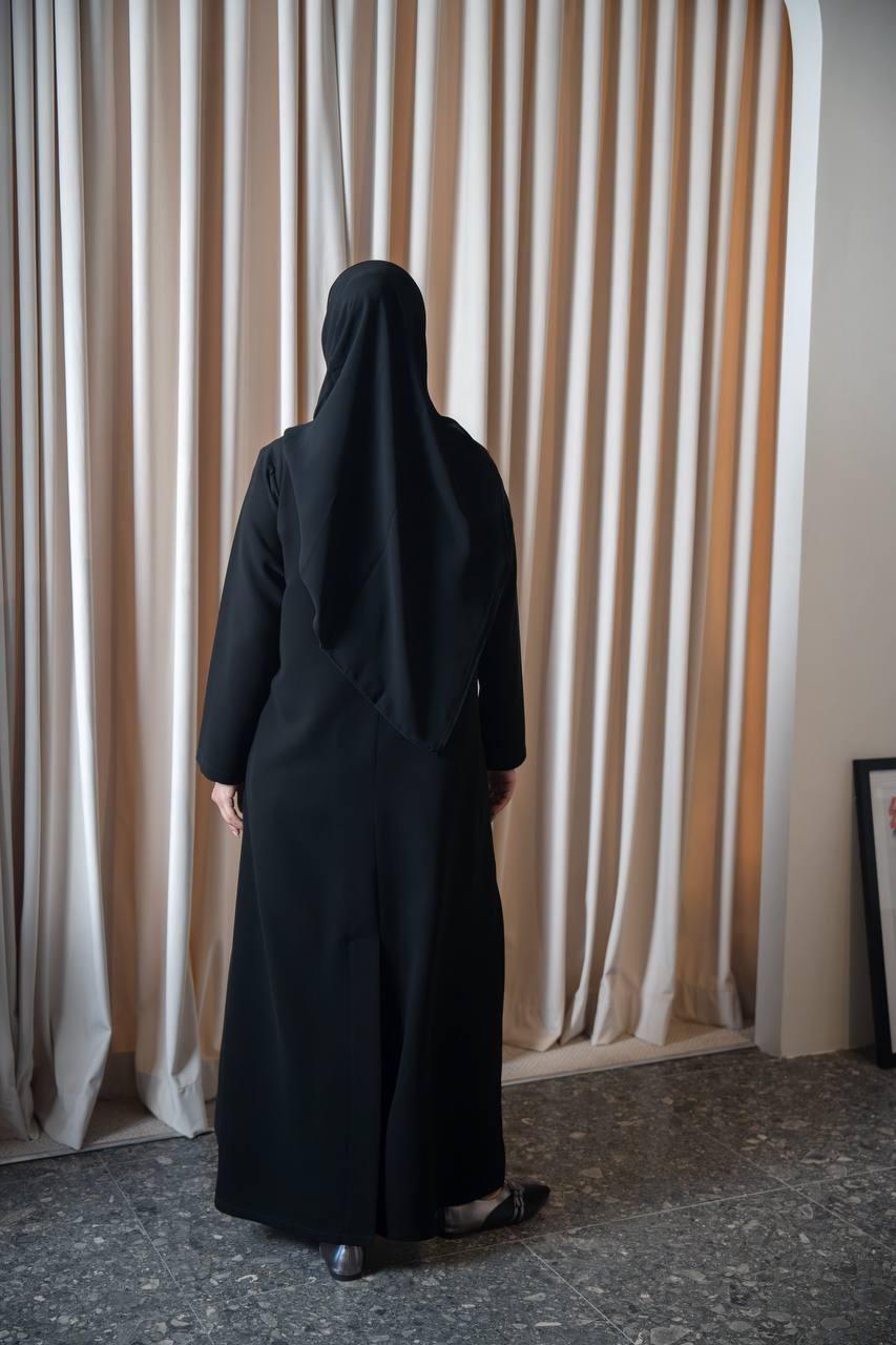 عباية كريب باللون الاسود C:IB356