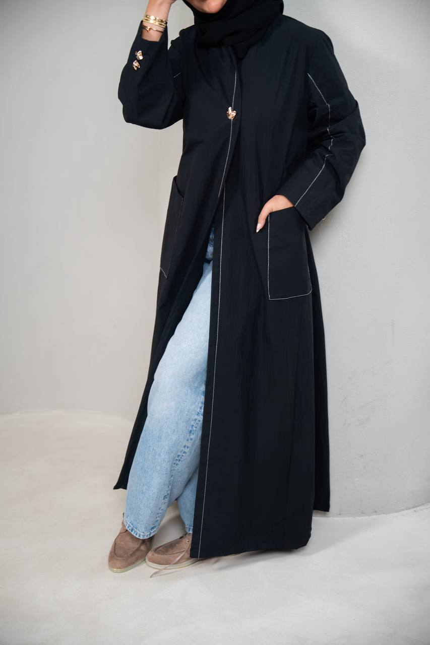 ترنش كوت باللون الاسود C:IB338