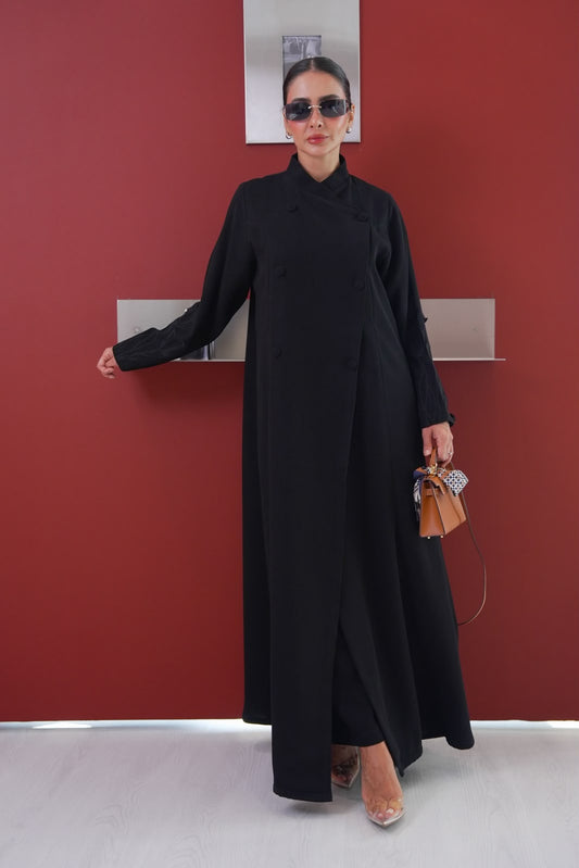 black crepe abaya.C:433