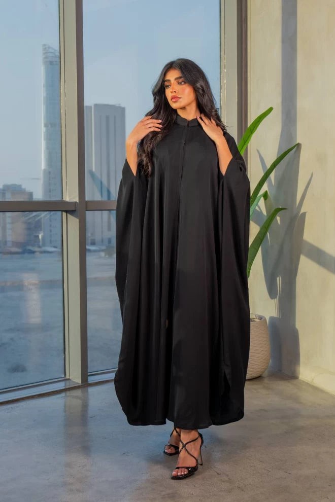 عباية بشت سوداء IB243 أسود (مقاس واحد) 