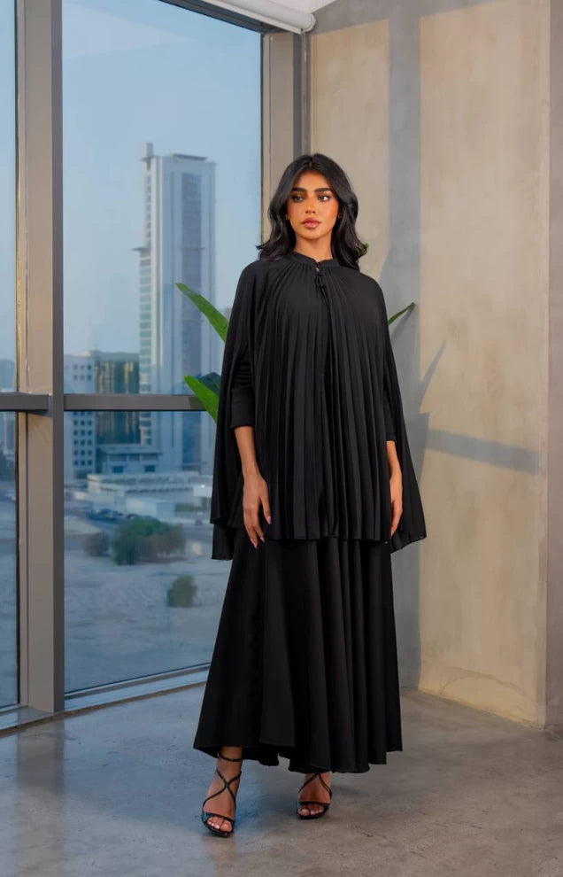 طقم بلوزة وفستان أسود IB241 أسود 