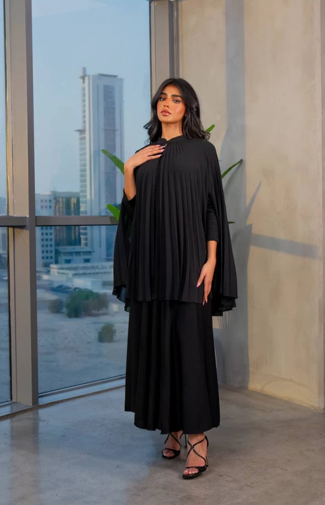 طقم بلوزة وفستان أسود IB241 أسود 