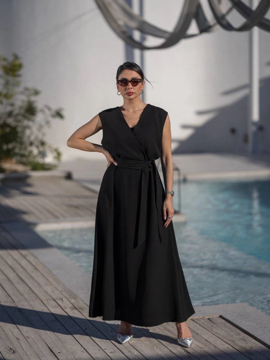 Black Crepe Dress IB1037 (SL)