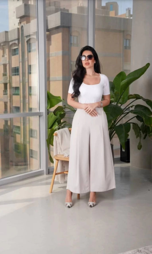 بنطلون كريب بيج فاتح IB1026 (S) 