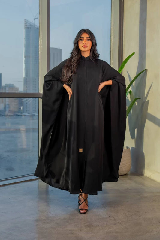 Black Bisht Abaya IB243 Balck (Free size)