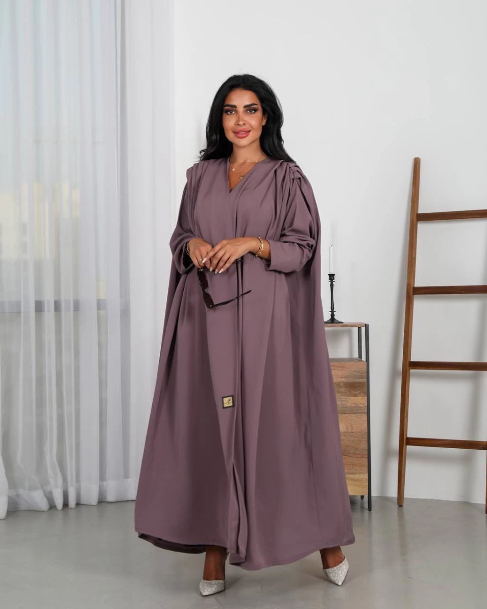 عباية مع انترنت مقاس حر خام IB149 بنفسجي (مقاس حر)