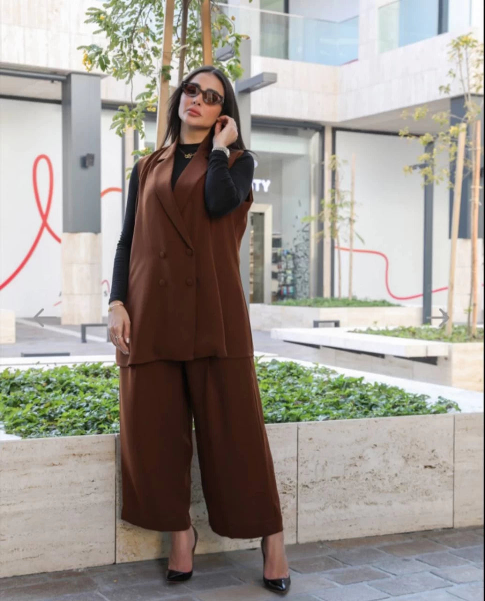 طقم بليزر وبنطلون من الكريب C:IB1080 