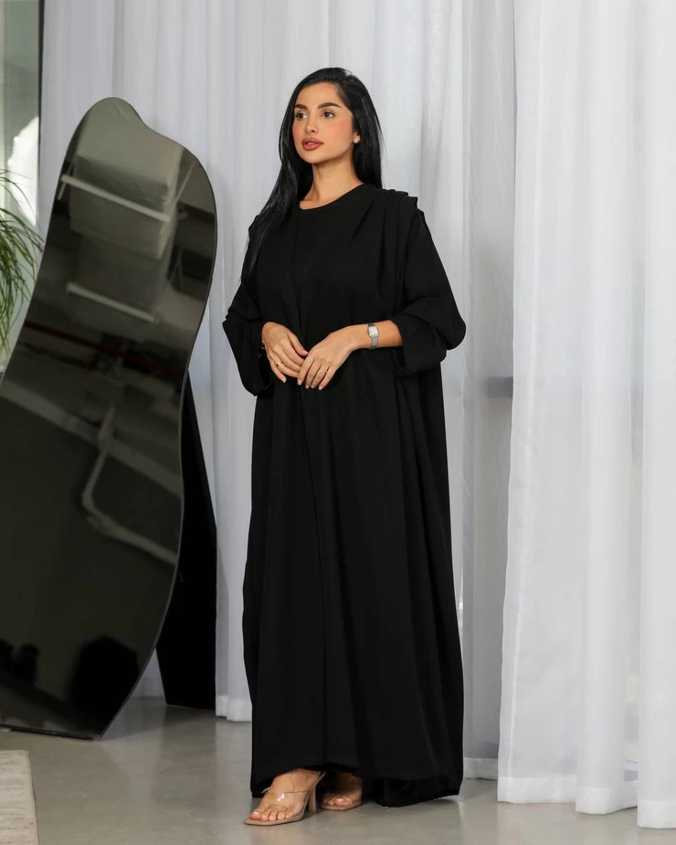 عباية إنترنت سوداء خام IB149 سوداء (مقاس واحد) 