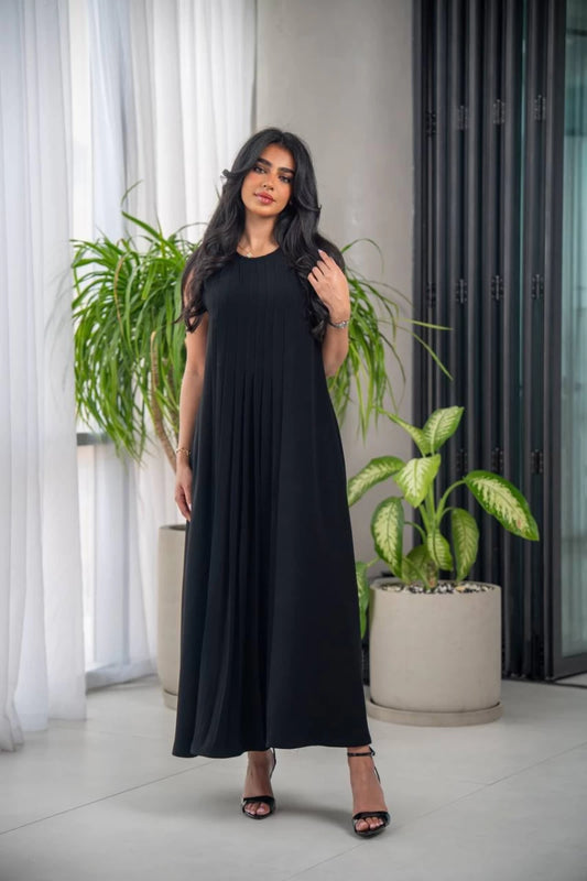 فستان كريب أسود عملي C:IB1081 