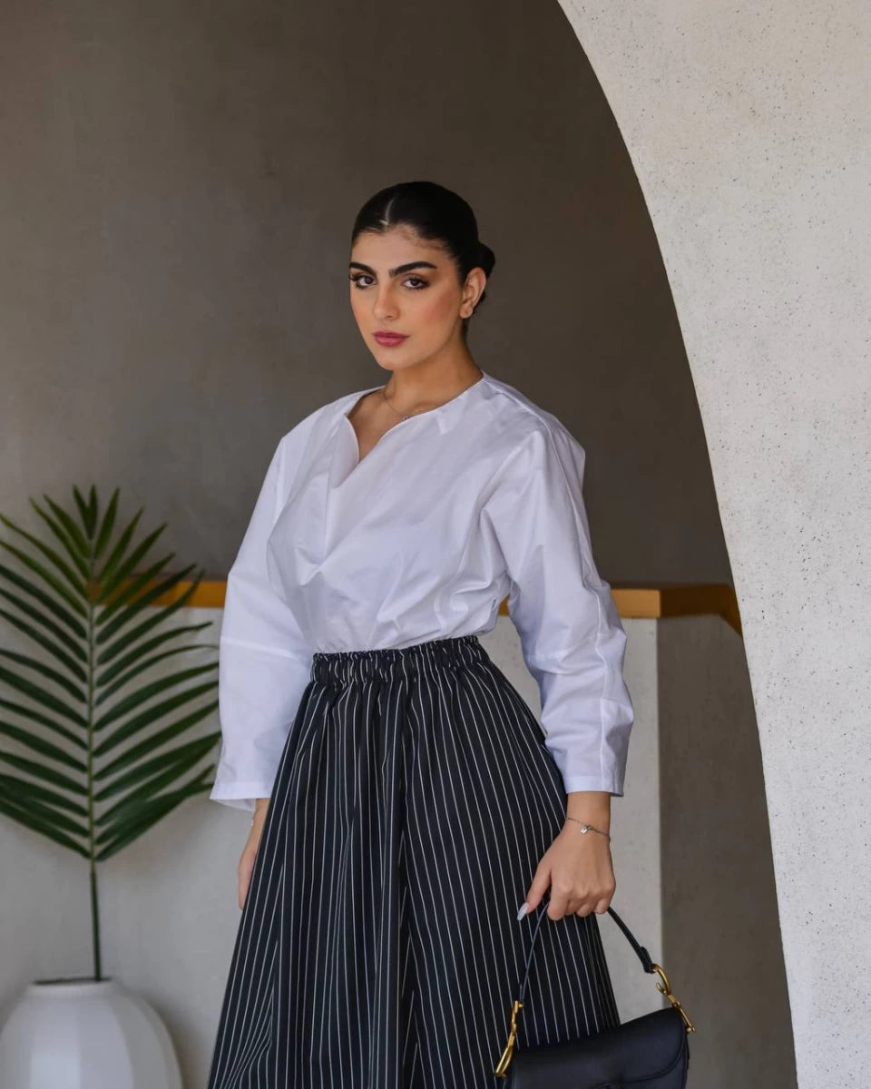 White Cotton Blouse IB1023 Blouse (S)