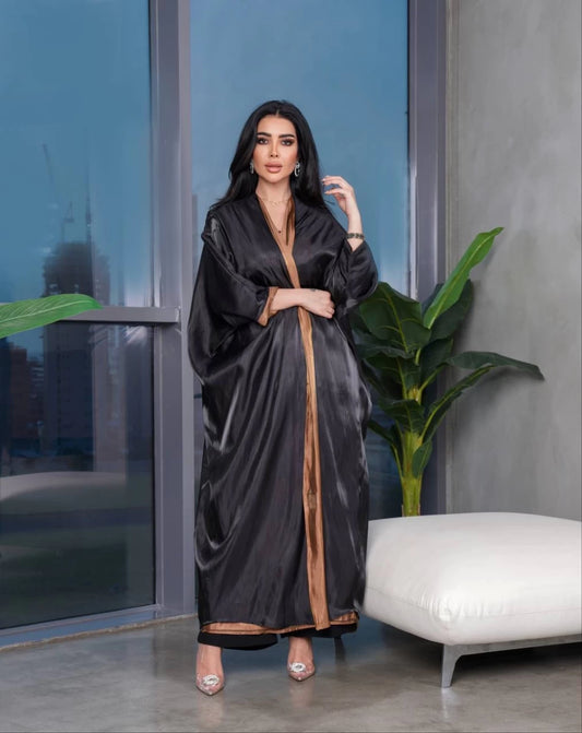 Abaya Crepe Silk Double Face IB155 (Free size)