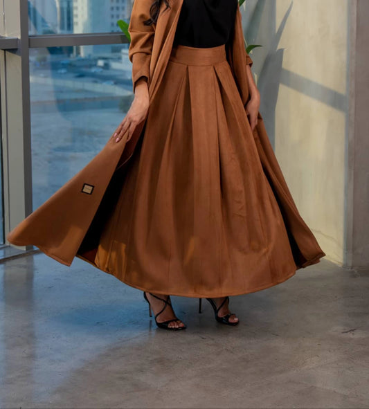 تنورة من جلد الغزال بلون الجمل IB1064 