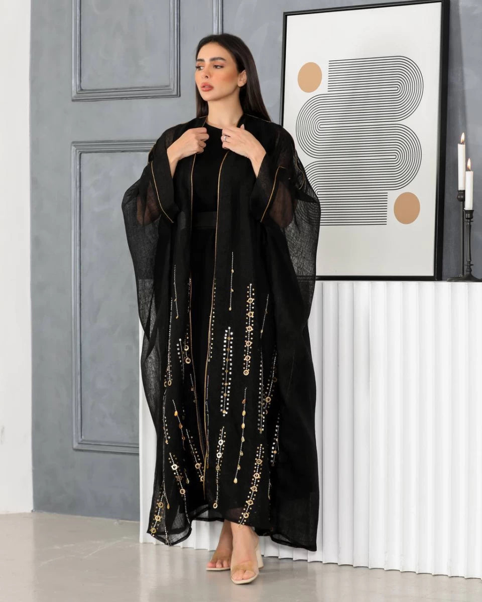 بشت أسود مع مصافحة IB137 أسود (مقاس حر) 
