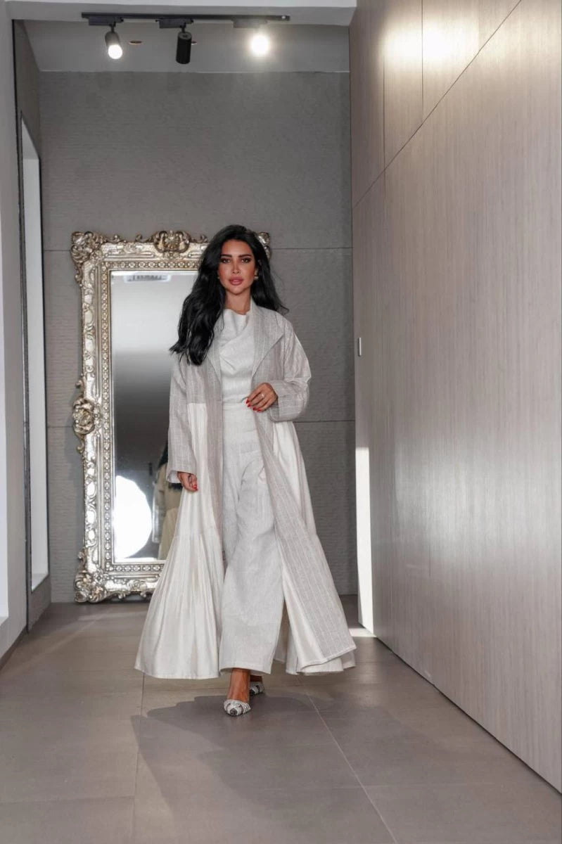 عبايه لينن لونين IB131 Beage