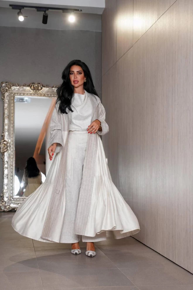 عبايه لينن لونين IB131 Beage