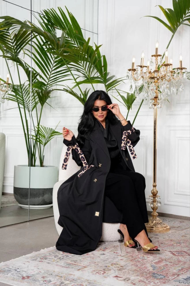 عبايه قطن اسود IB130 Black