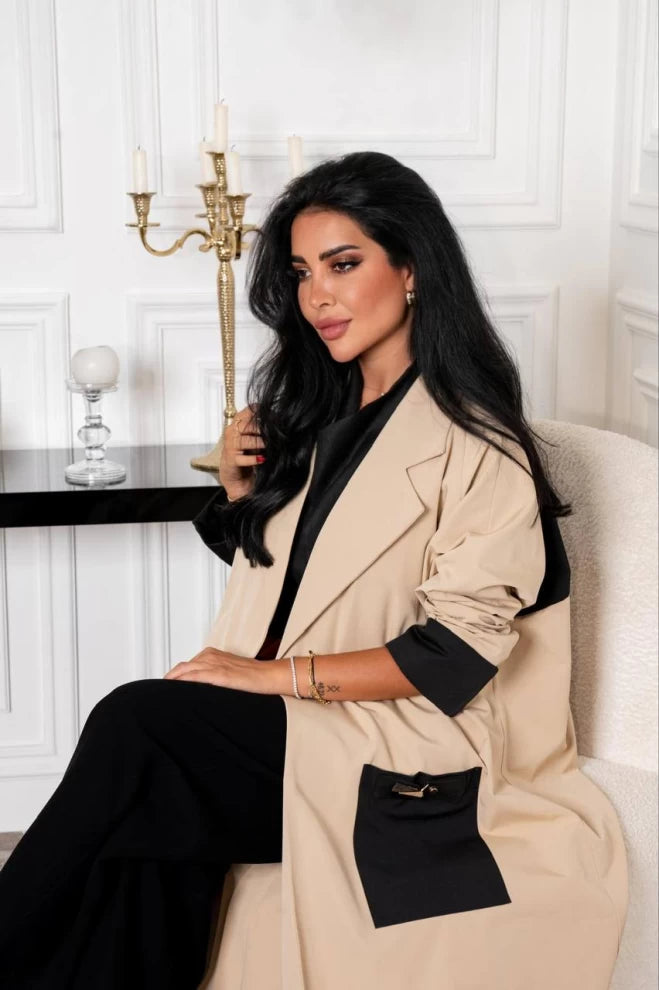 عبايه قطن بيج IB133 Beage