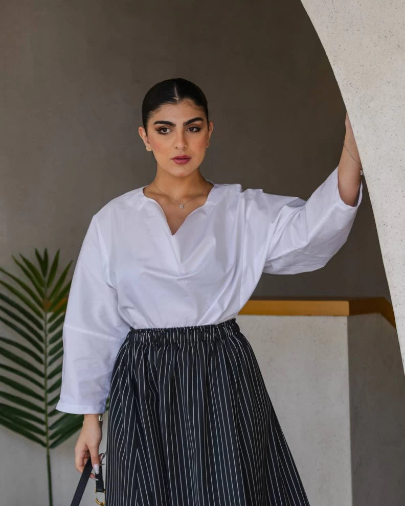 White Cotton Blouse IB1023 Blouse (S)