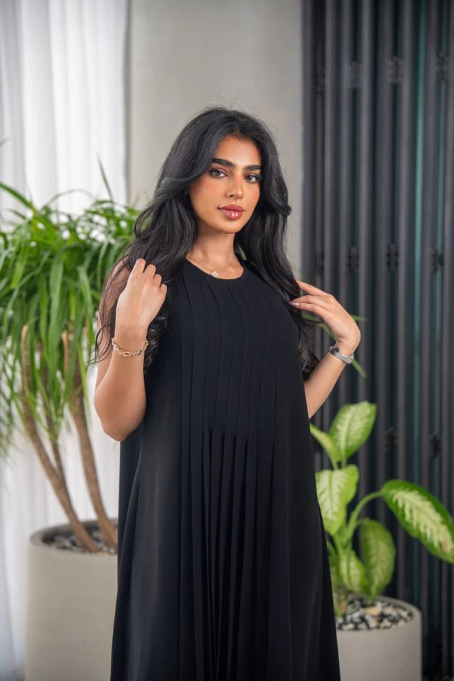 فستان كريب أسود عملي C:IB1081 