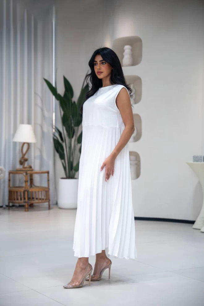 White crepe dress C:IB1073