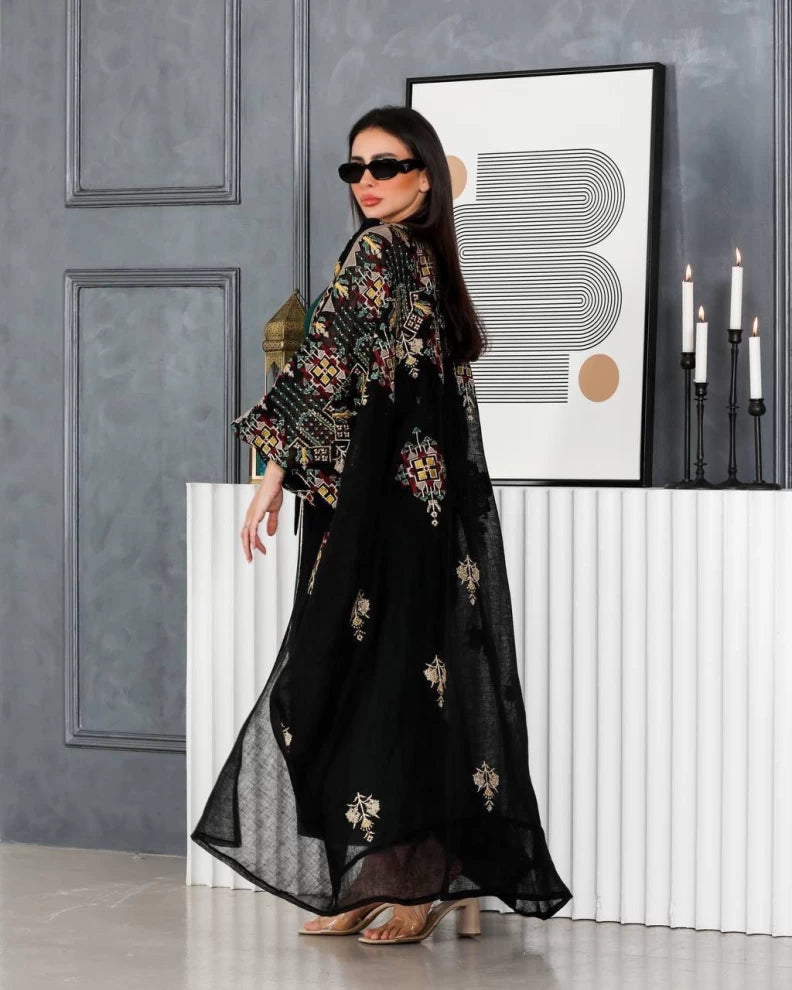 بشت لينن مع شك يدوي IB139 Black