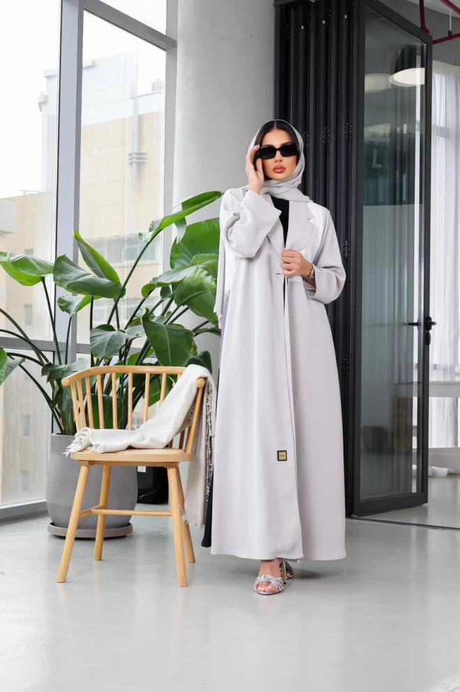 Beige Crepe Abaya IB157 Beage