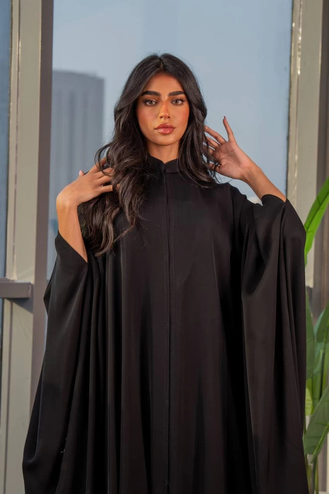 عباية بشت سوداء IB243 أسود (مقاس واحد) 