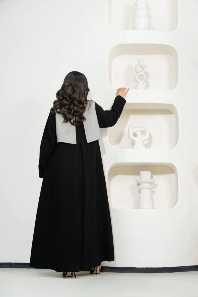 عباية كريب سوداء C:IB316 