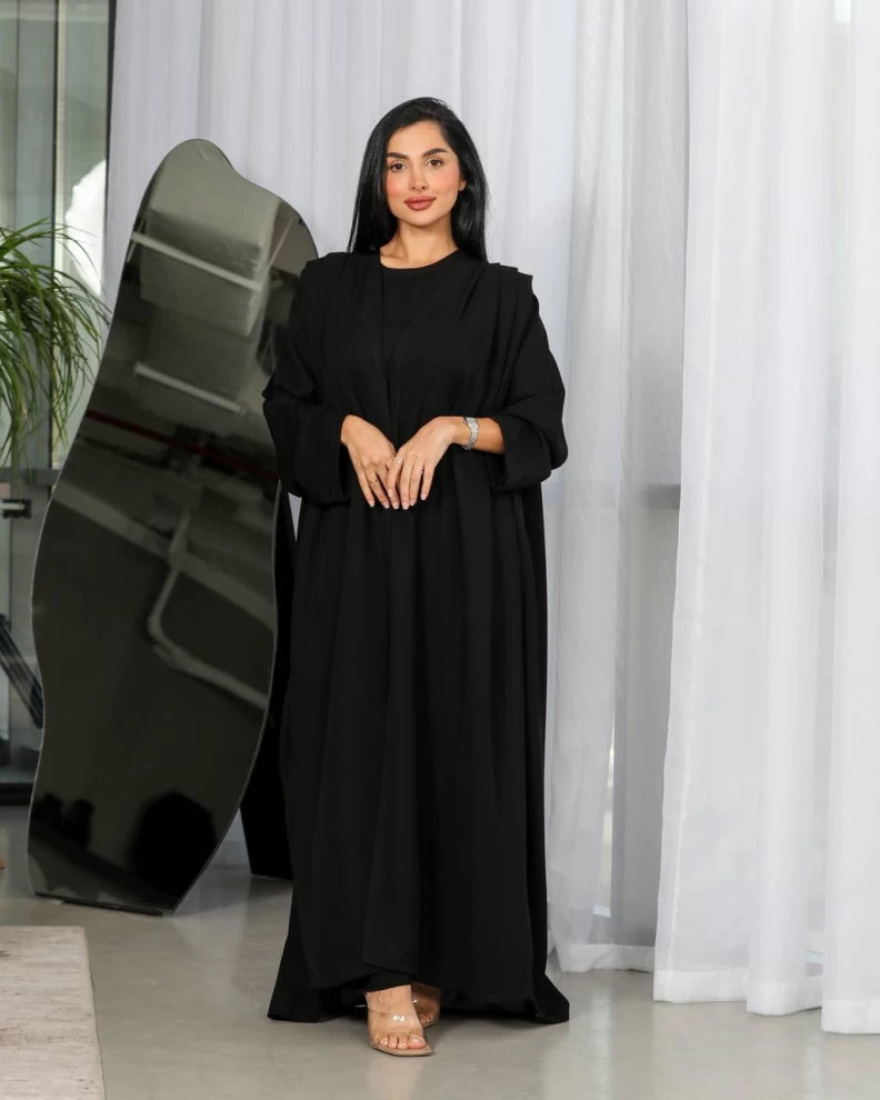 عبايه خام انترنت اسود IB149 Black