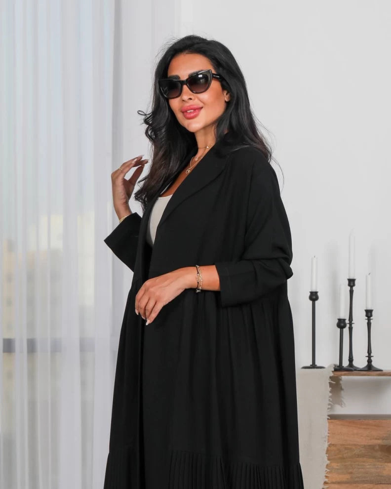 عباية كريب سوداء IB148 أسود 