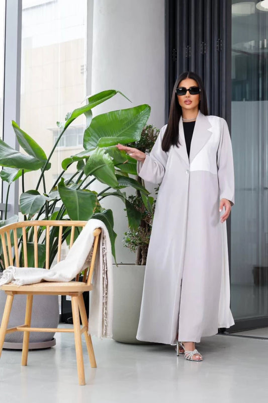 Beige Crepe Abaya IB157 Beage