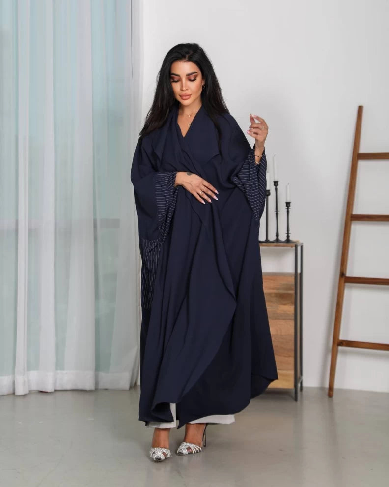 عبايه كريب كحلي IB145 Blue