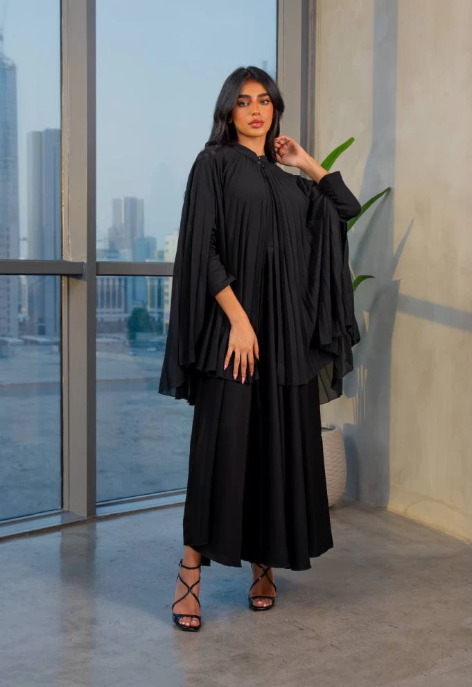 طقم بلوزة وفستان أسود IB241 أسود 