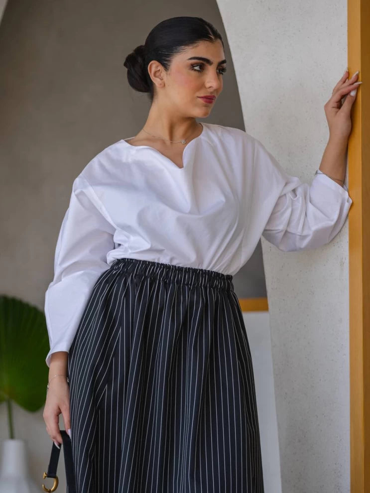 White Cotton Blouse IB1023 Blouse (S)