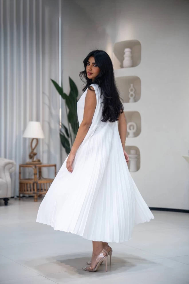 White crepe dress C:IB1073