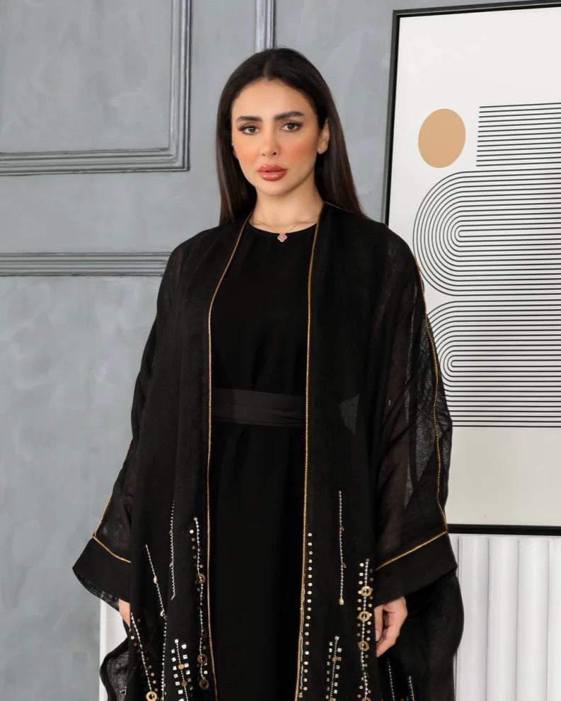 بشت أسود مع مصافحة IB137 أسود (مقاس حر) 