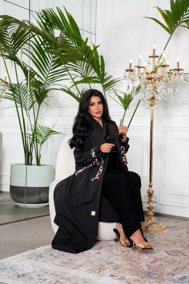 عبايه قطن اسود IB130 Black