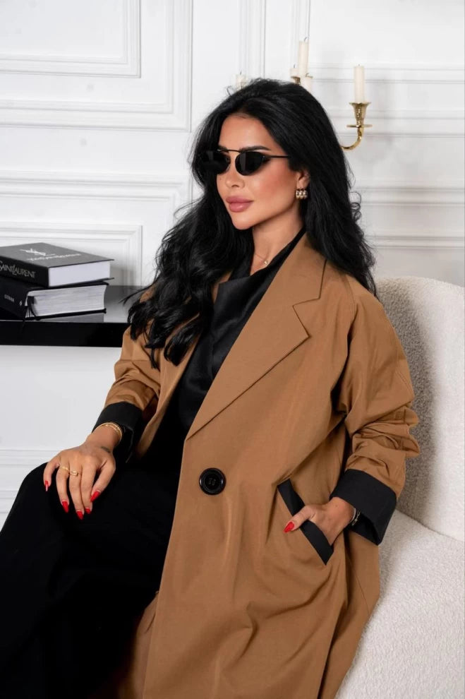 عبايه قطن جملي IB129 Camel