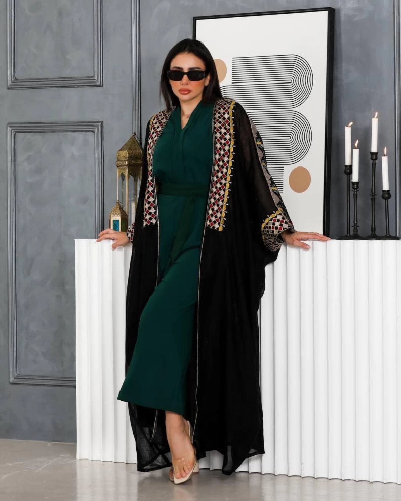 بشت لينن مع شك يدوي IB139 Black