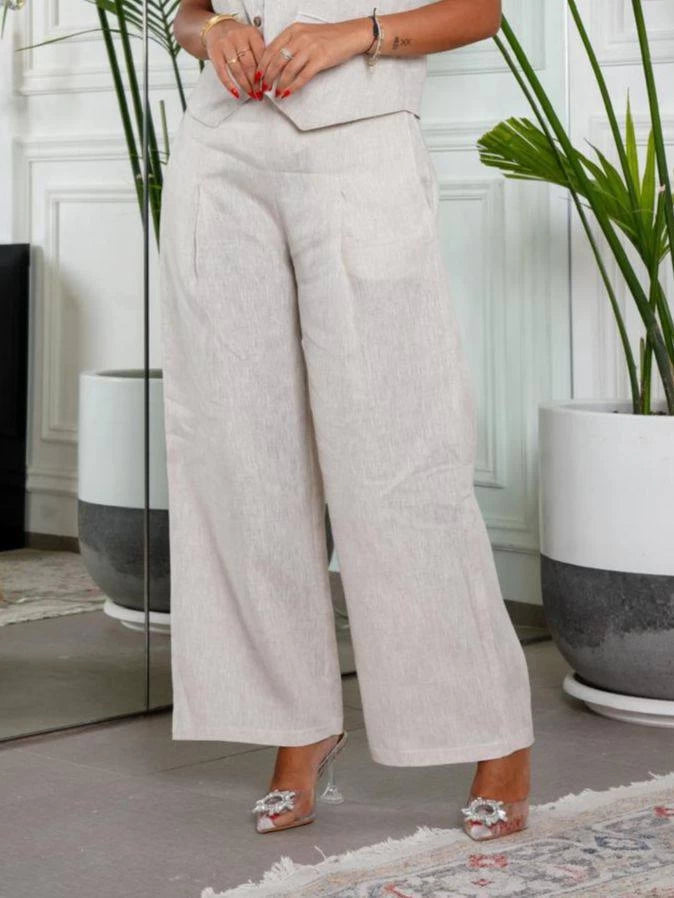 طقم من 3 قطع مع خامة الكتان البارد C:IB1002 (S) 