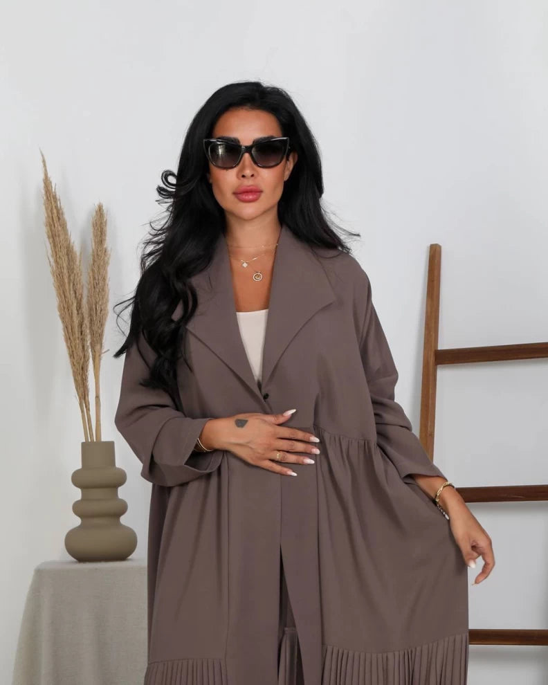 عباية كريب IB148 بني 