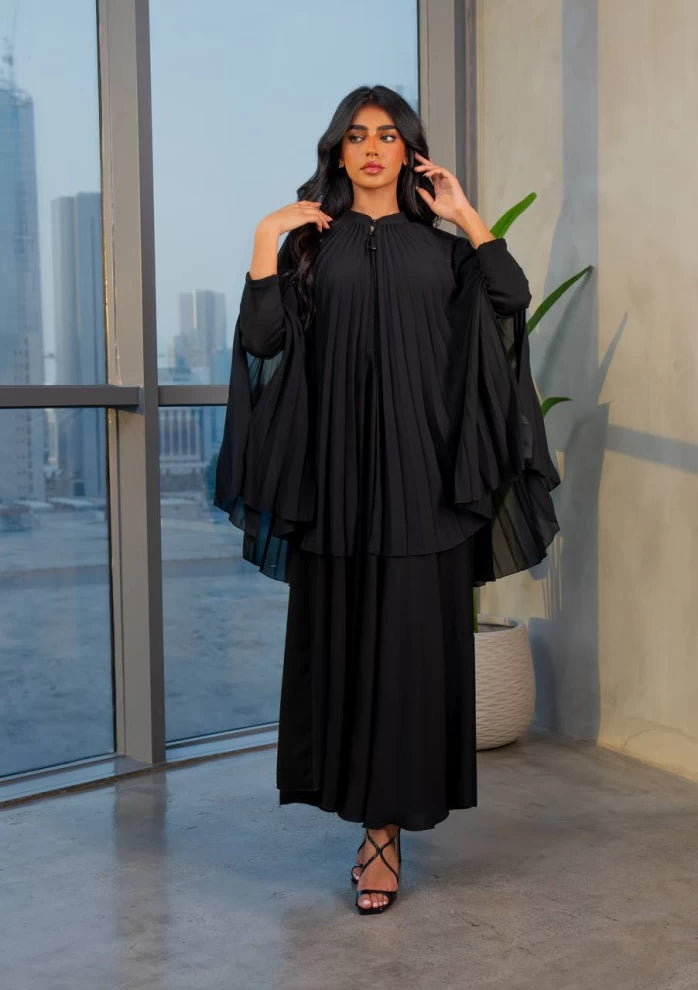 طقم بلوزة وفستان أسود IB241 أسود 
