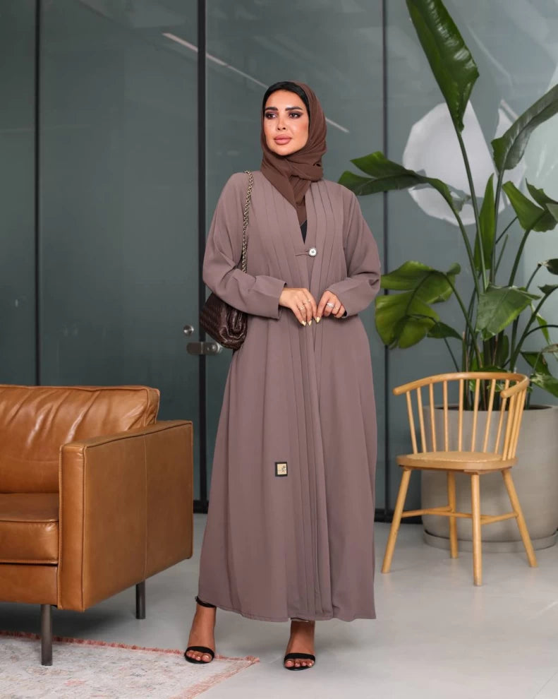 عباية بليزر كريب قهوة IB207 قهوة 