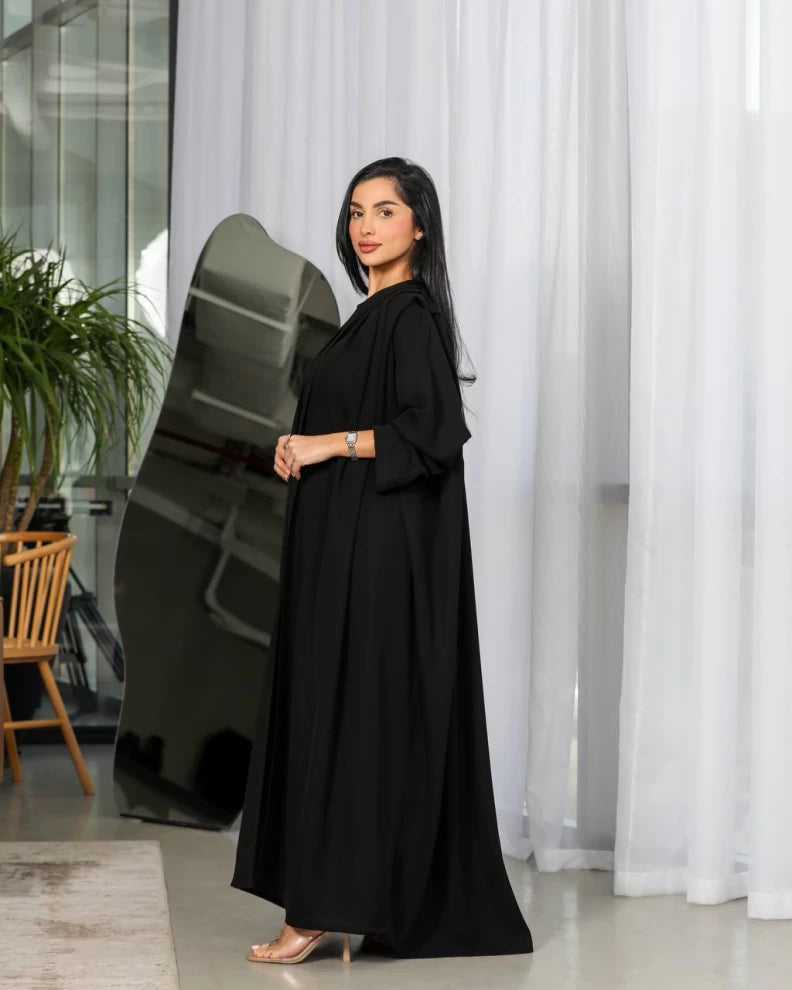 عبايه خام انترنت اسود IB149 Black